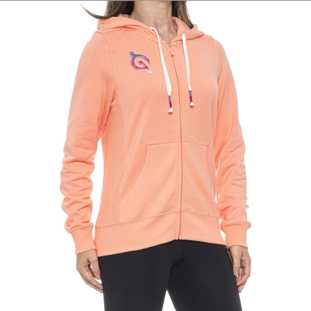 Peloton Women’s Ultimate Lightweight Full Zip Hoodie | Size Small | Coral/Pink